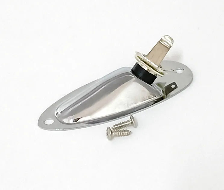 Alloy electric guitar ST boat socket in black on white background
