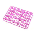 Set of 30 coloured ABS plastic motorcycle screw caps for engine modification.