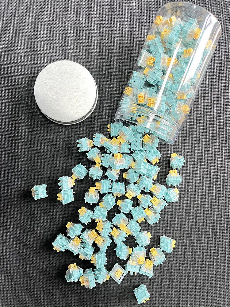 36 Tiger Mo Sea Salt Lemon PRO Mute mechanical keyboard switches for DIY installation