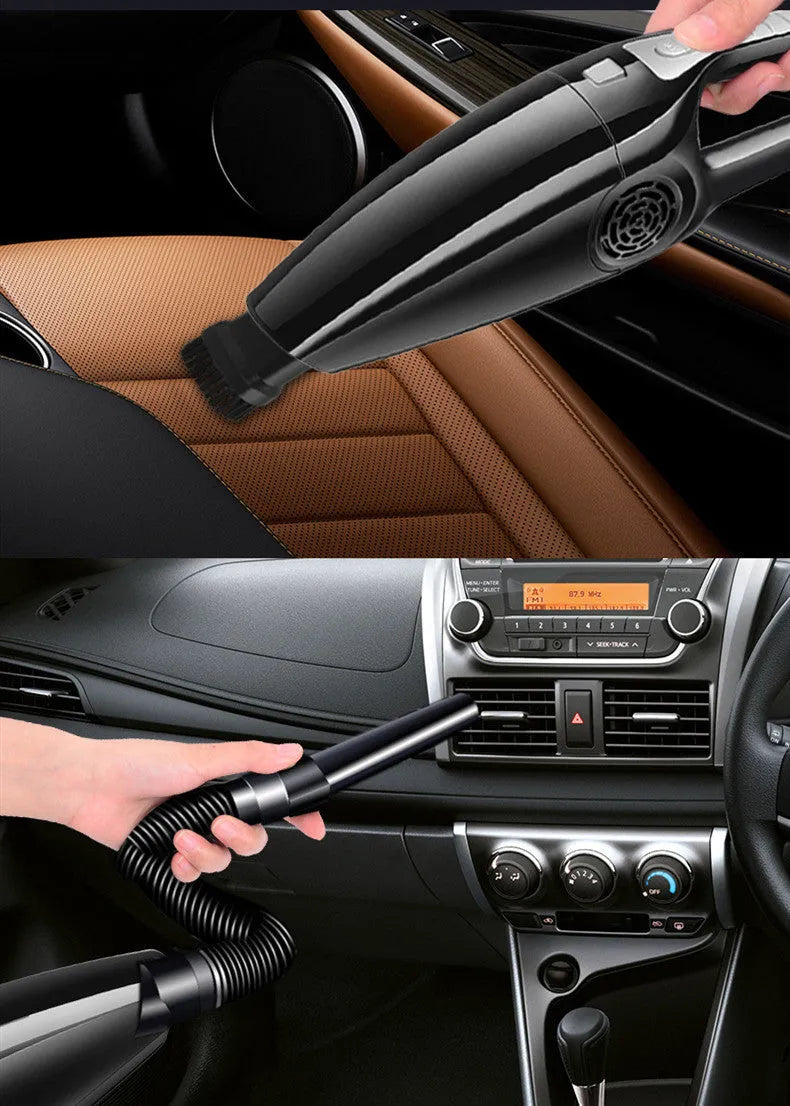 PoHigh Hypa car vacuum cleaner with cigarette lighter plug in black or orange colours