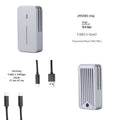 Aluminium alloy dual protocol SSD enclosure for M.2 NVMe and SATA drives with 10Gbps USB 3.2
