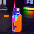 Colourful luminous radish lighter in orange, purple or green with plastic construction