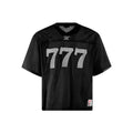 Retro style loose fit polyester t-shirt shown in black, white, purple, and orange colour options.