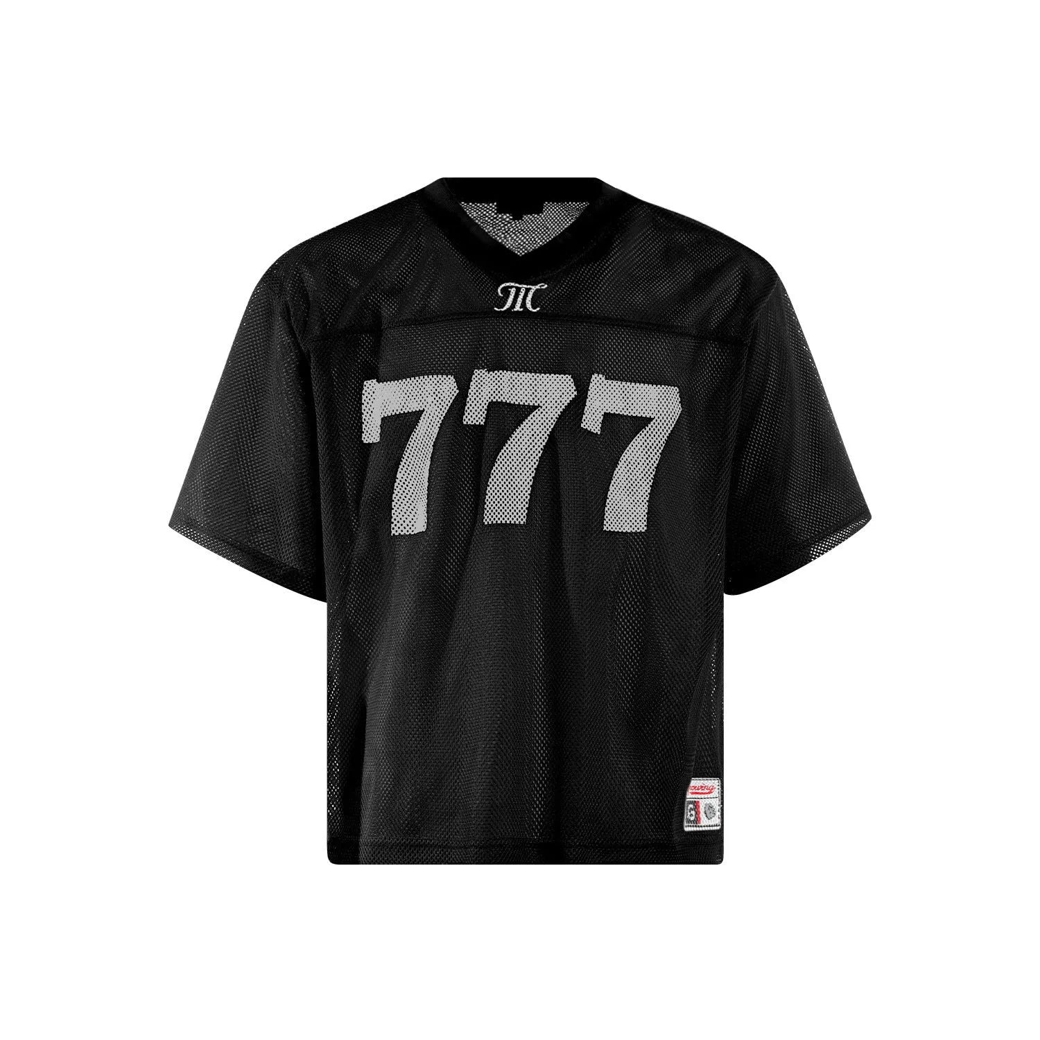 Retro style loose fit polyester t-shirt shown in black, white, purple, and orange colour options.