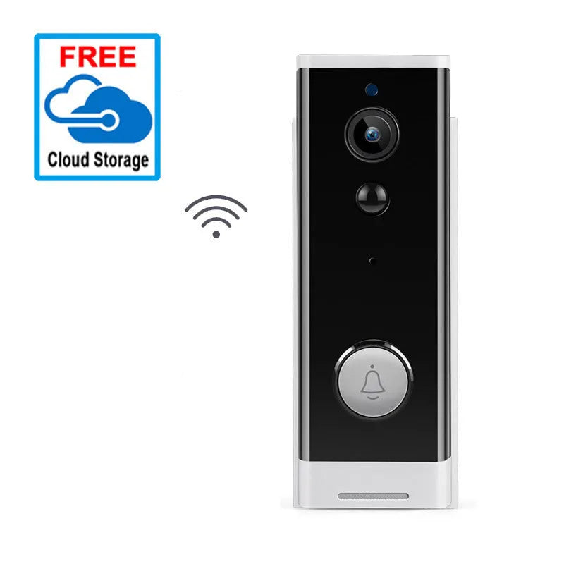 White network wireless video intercom camera wall-mounted with 1080p resolution and 2.8mm lens for indoor monitoring