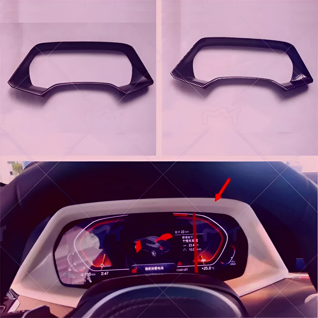 BMW X5L dashboard decoration frame in peach wood ABS plastic with double-sided tape