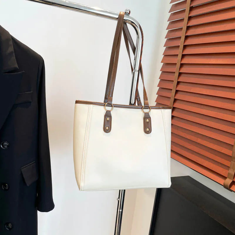 Korean style shoulder underarm bag horizontal square shape sandwich pocket PU material crossbody bag