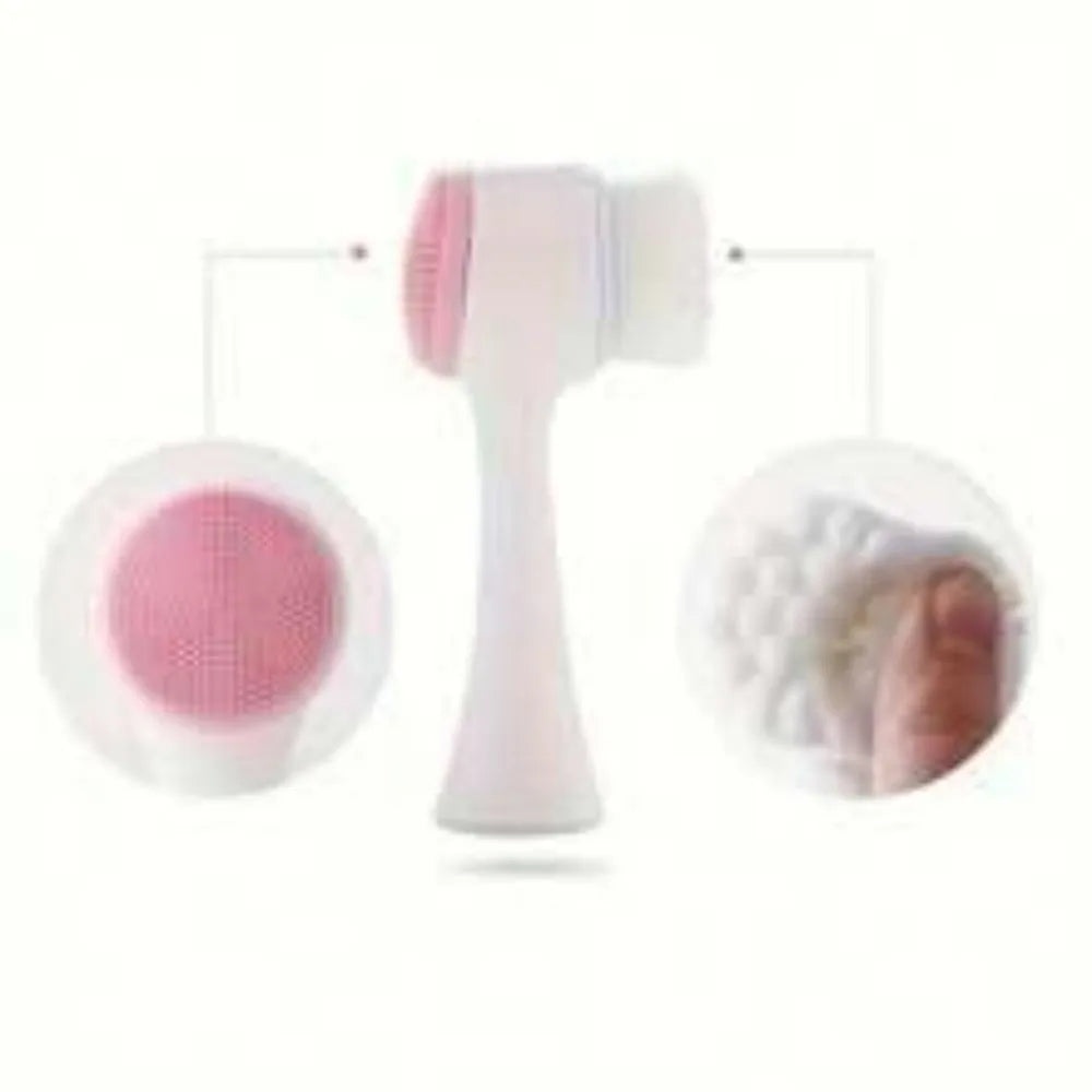 Blue nylon pet paw brush for dogs and cats with ergonomic PP plastic handle