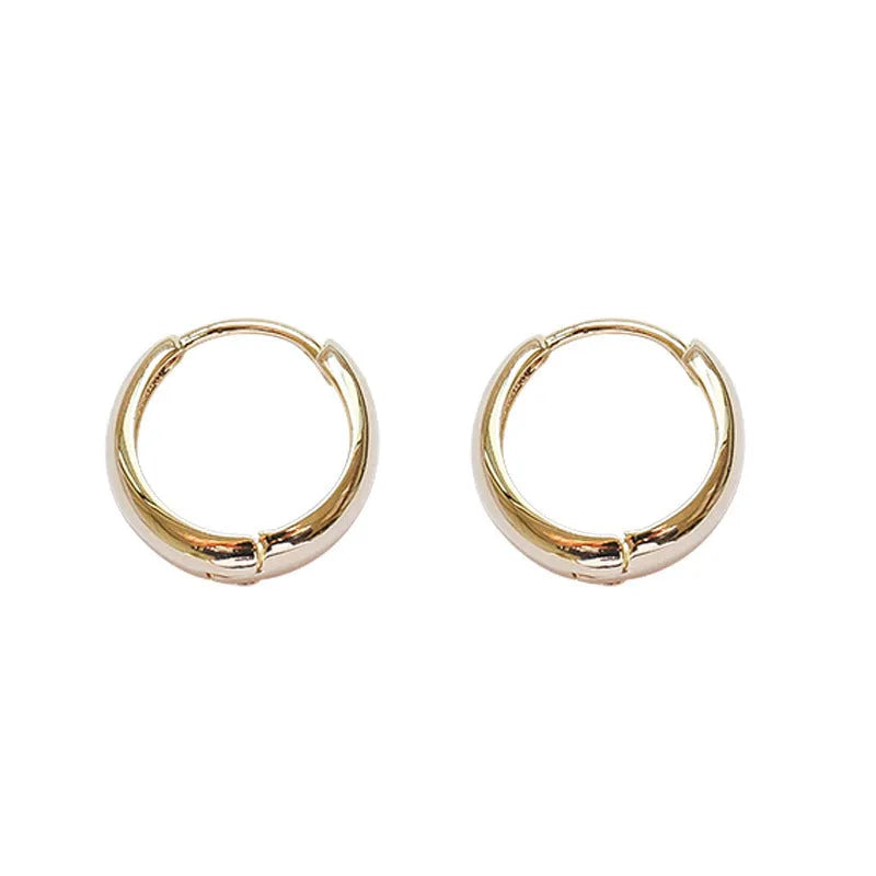 Women's geometric water drop earrings in minimalist retro design with gold and silver electroplated finishes