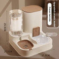 Automatic pet feeder for dogs and cats with anti-black chin bowl in grass green