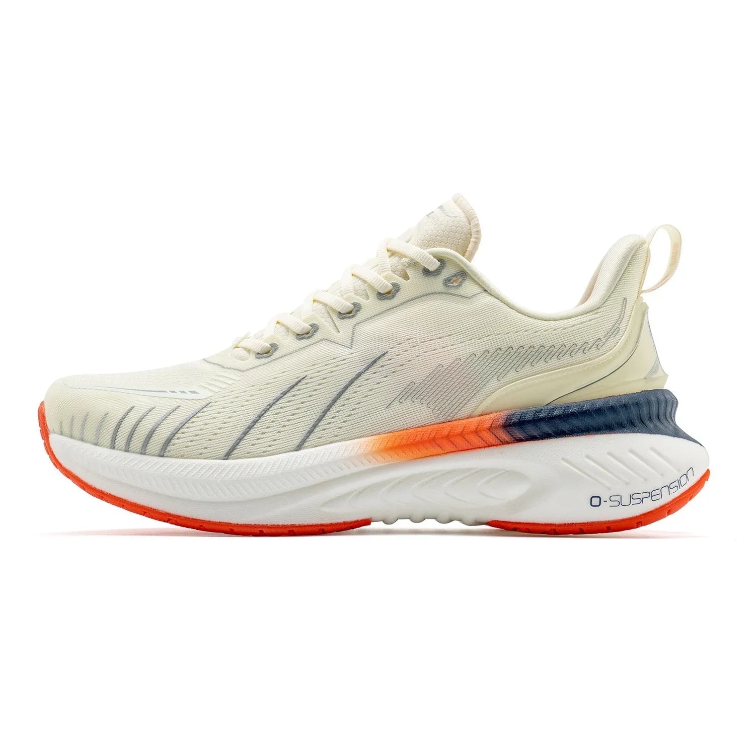 Low-top running shoes in multiple colours with PU mesh upper and rubber sole.