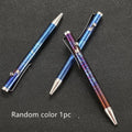 Titanium alloy gun bolt handle ball pen with magic colour phantom finish showing length and diameter