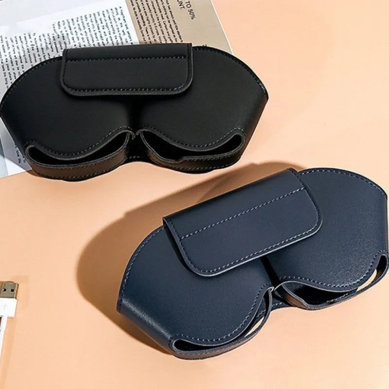 AirPods Max protective case in PU leather showing colour options: black, red, white, green, blue