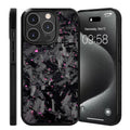 Carbon fiber phone case for iPhone 15 Pro Max 13 Pro in black, all-inclusive shockproof design