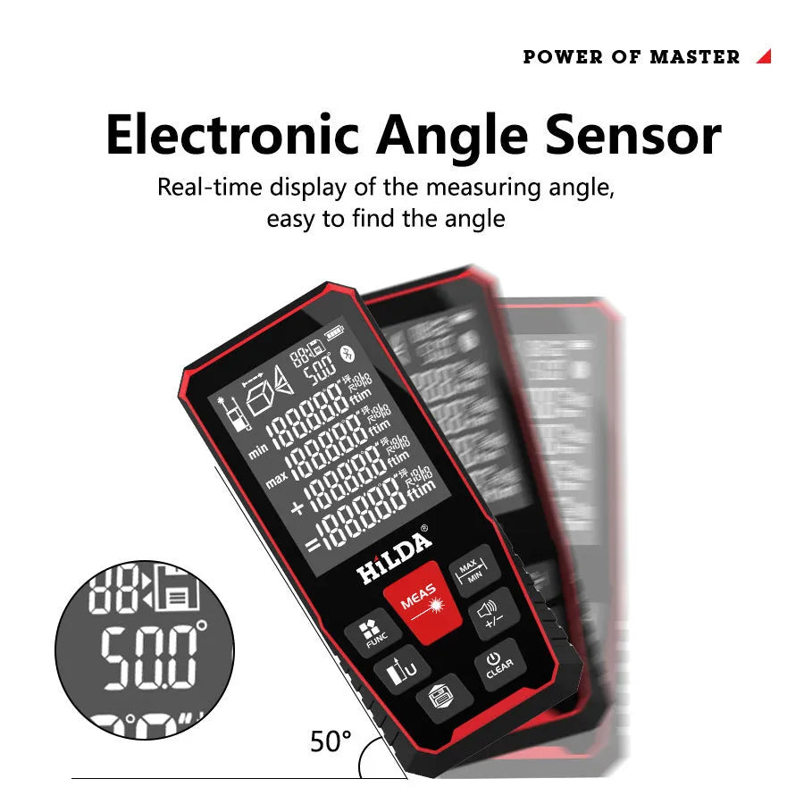 Handheld laser rangefinder distance meter with plastics housing for building measurement