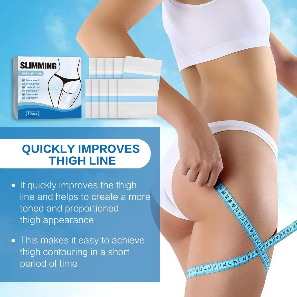 Box of 10 body shaping stickers measuring 12cm square with hyaluronic acid and collagen