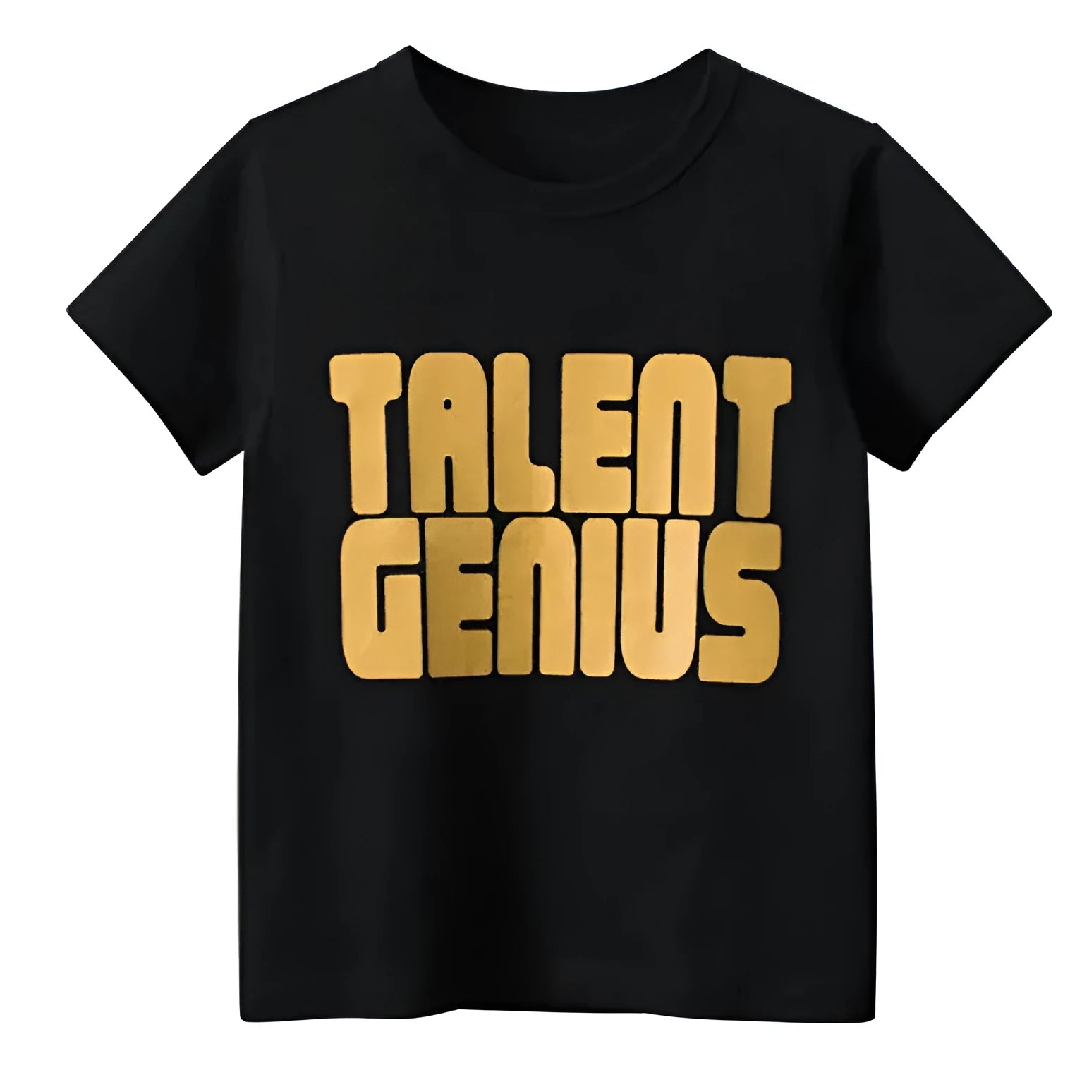 Men's black geometric print short sleeve pullover with loose streetwear fit