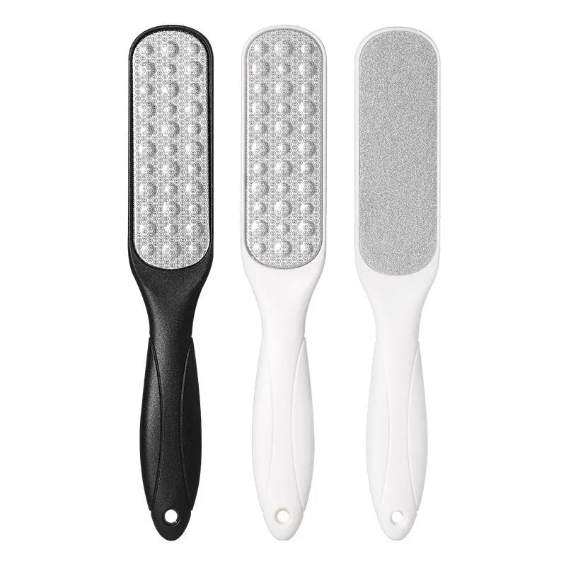 Double-sided stainless steel foot grinder for callus removal