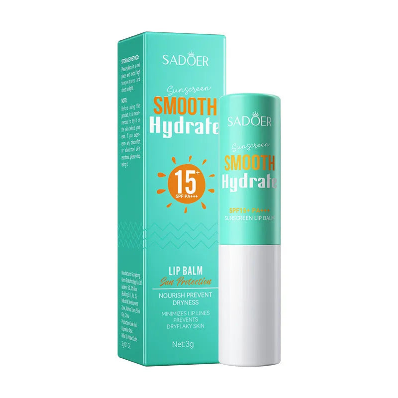 Anti-chapped lip moisturising lipstick in a tube on a white background.