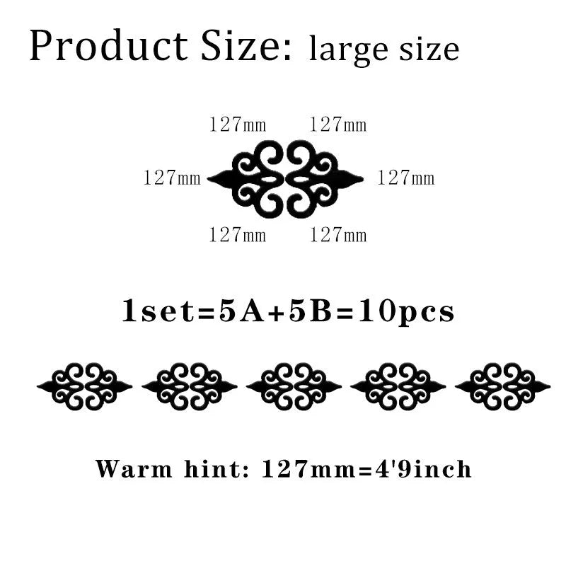 Set of 10 acrylic mirror wall stickers in plaid pattern for living room decor, available in multiple colours