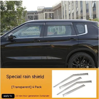 2023 Mitsubishi Outlander side window deflectors in black and translucent options