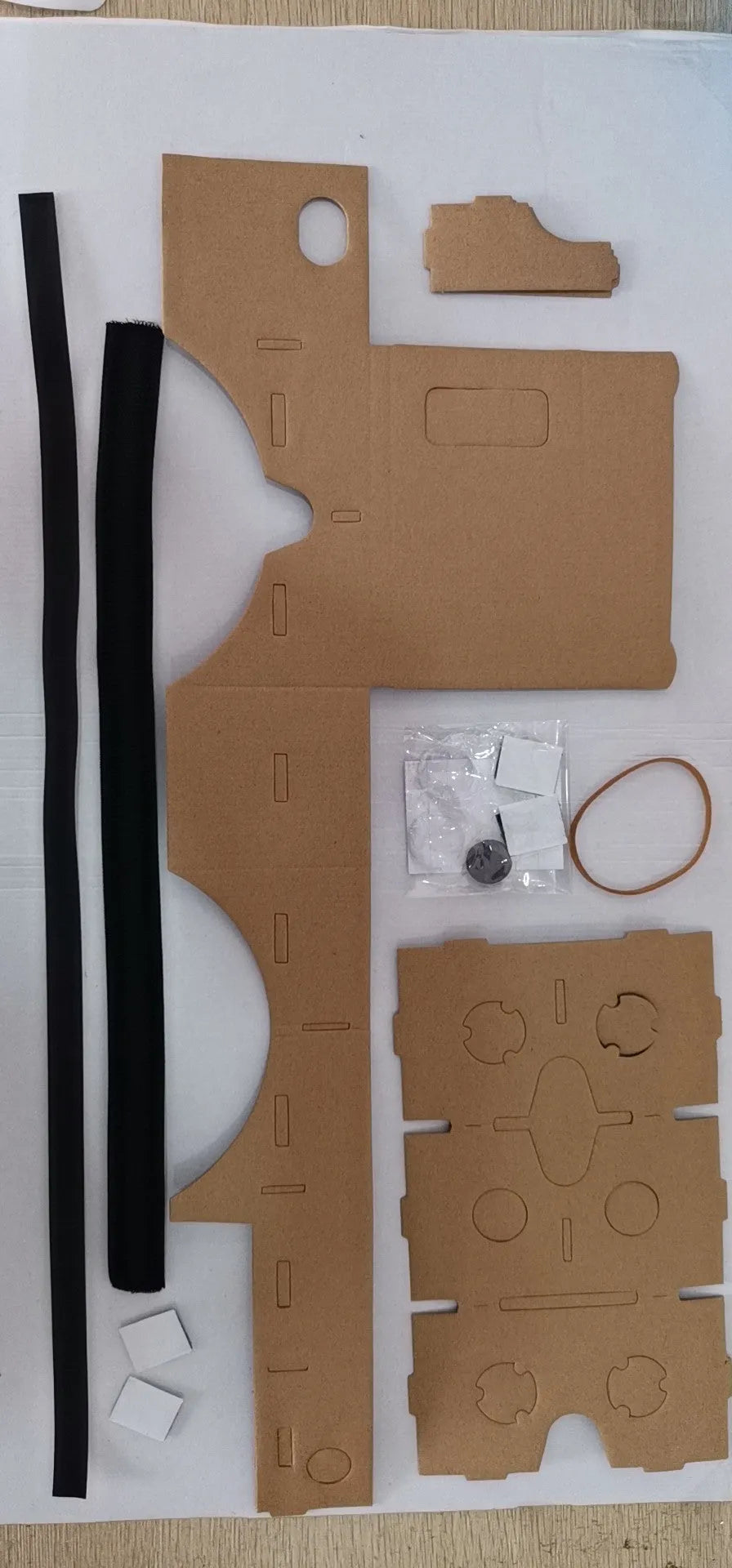 Pink and white foldable cardboard VR glasses viewer for 6-inch mobile phones