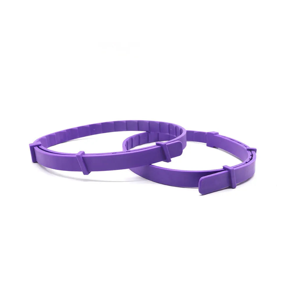 Four dog anxiety relief collars in different colours with TPR material and Chinese style design