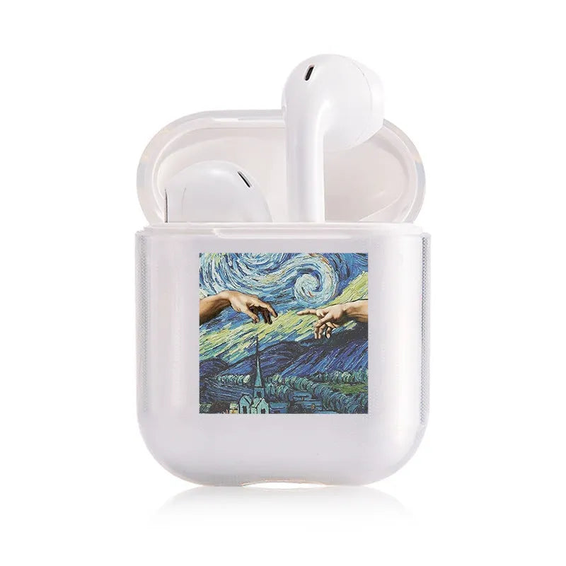 Clear plastic protective case for Apple AirPods and AirPods Pro earbuds