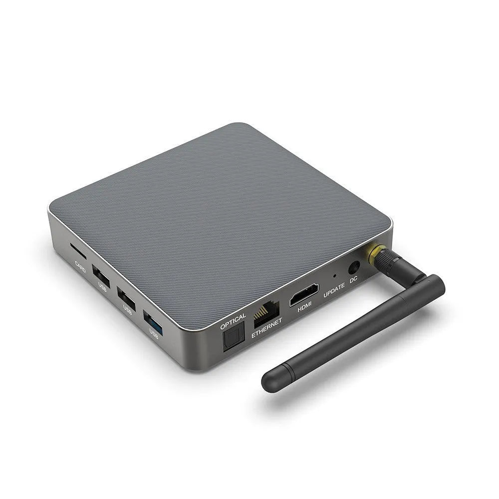 Bluetooth 8K Android set-top box with HDMI port and compact design