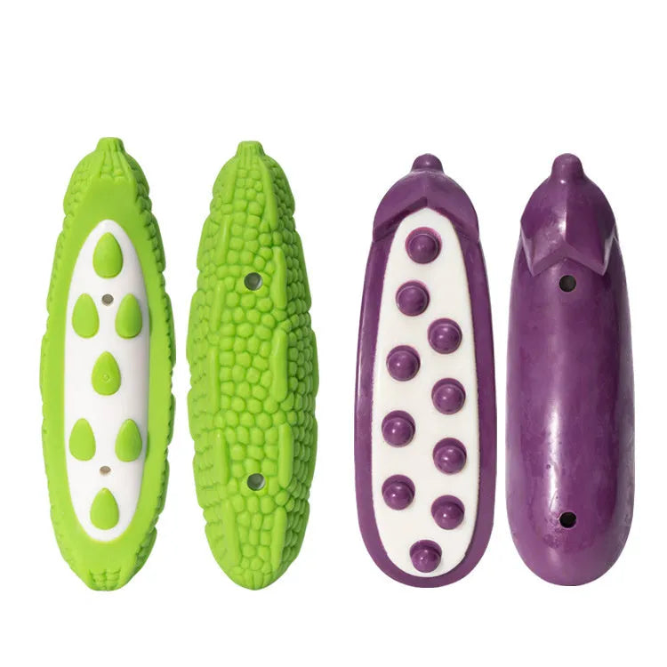 Meat-scented simulation dog toy in green, bite-resistant for large dogs, with gnawing texture