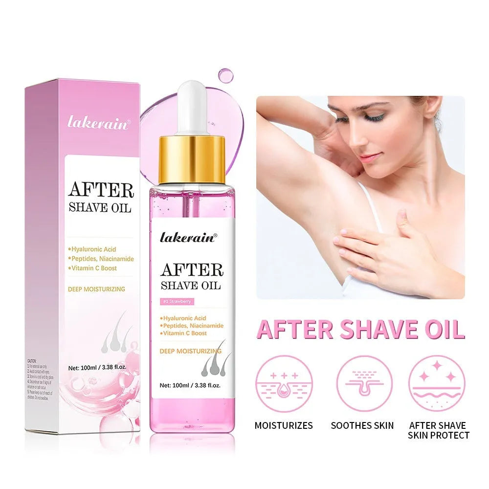 100g pogonotomy treatment oil in three flavours: Apple, Donut, Strawberry for skin moisturising and smoothing