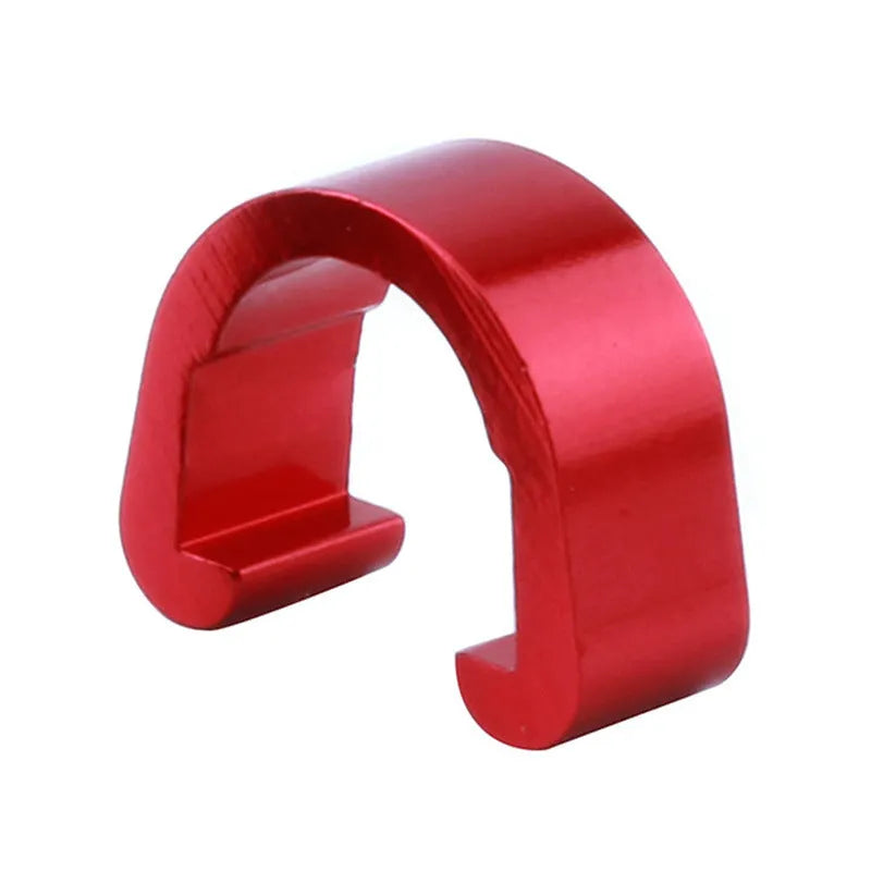 Aluminium alloy C buckle hardware fitting in multiple colours showing dimensions