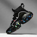 Men's camouflage print sneakers with mesh upper and vulcanised rubber sole