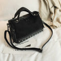 Soft PU leather women's casual tote shoulder bag in black, brown, or grey with zip closure.