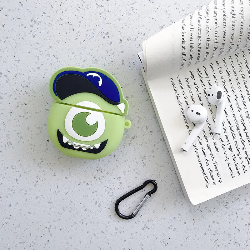 Animal cartoon design silicone case for AirPods 1 and 2 generation in multiple colours