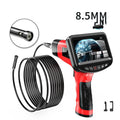 8.5mm dual-lens endoscope inspection camera with flexible snake pipeline and hard wire cable options