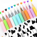 Box of 12 assorted colour gel pens with 0.38mm fine tips for office and stationery