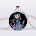 Halloween alloy clavicle necklace with pumpkin, ghost, and bat pendant in colour option N113536