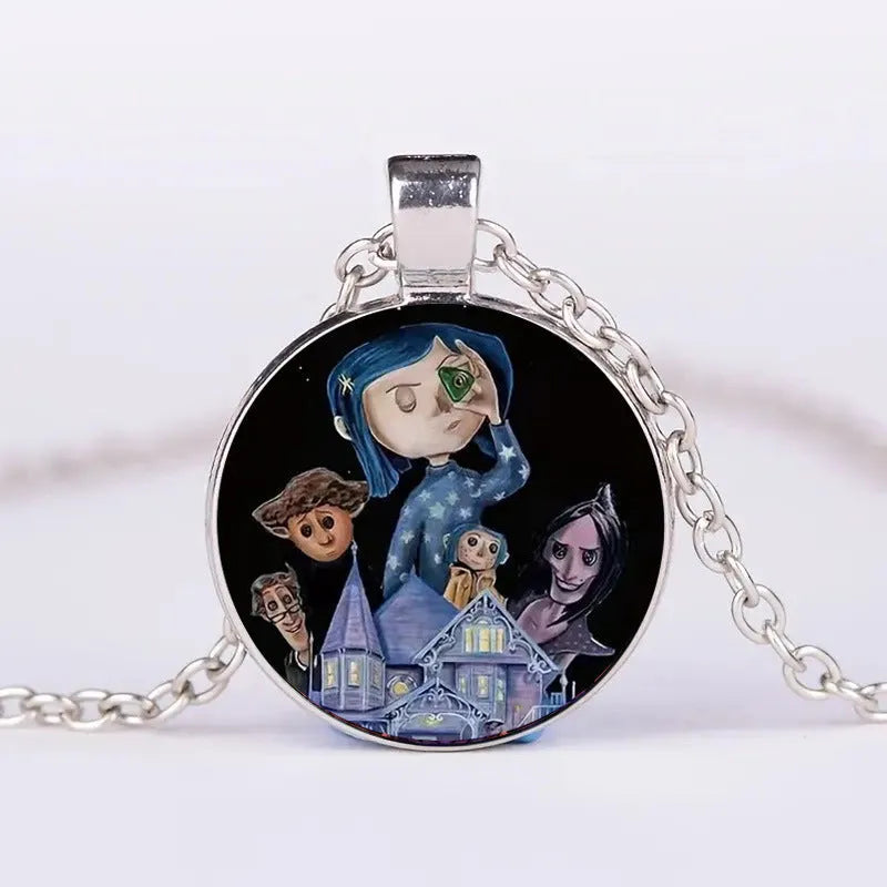 Halloween alloy clavicle necklace with pumpkin, ghost, and bat pendant in colour option N113536