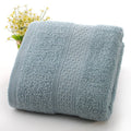 Thickened cotton blend bath towel and beach towel in apple green with weak twist finish