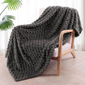 Children's soft polyester plaid blanket in solid colour, European and American style, 50x70 inch size