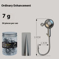50-piece enhanced jig hooks with lead heads and four-times stronger construction