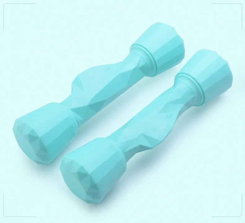 Adjustable diamond dumbbell fitness set 3kg pink TPE grip with detachable steel blocks