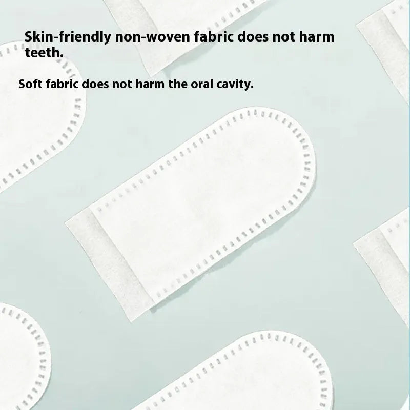 50-piece pack of non-woven fabric pet dental cleaning finger stalls for cats and dogs