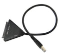Black USB 3.0 to SATA adapter cable for connecting 2.5-inch and 3.5-inch hard drives to computers