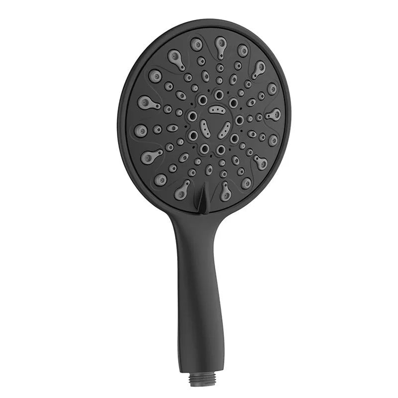 Chrome electroplated handheld shower head with six-function spray selector