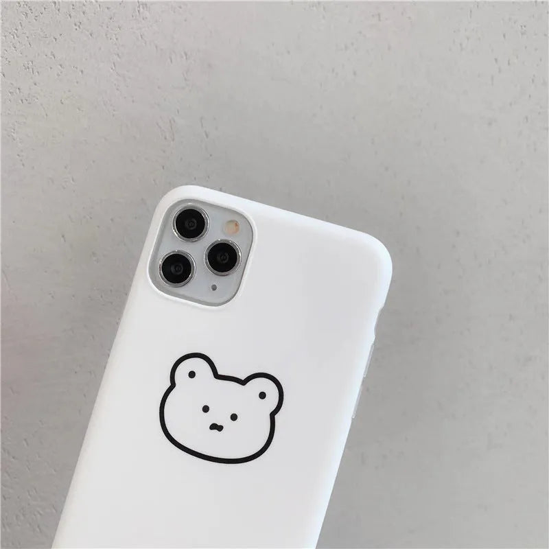 Soft silicone phone case with cartoon Korean bear design for Apple iPhone 11 Pro Max