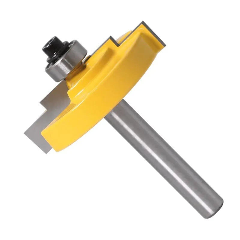 Carbide woodworking step cutter with 47.62mm ball diameter and 8mm round shank