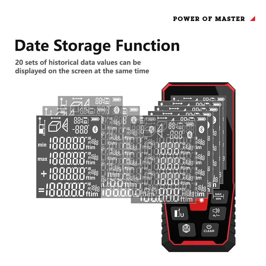 Handheld laser rangefinder distance meter with plastics housing for building measurement