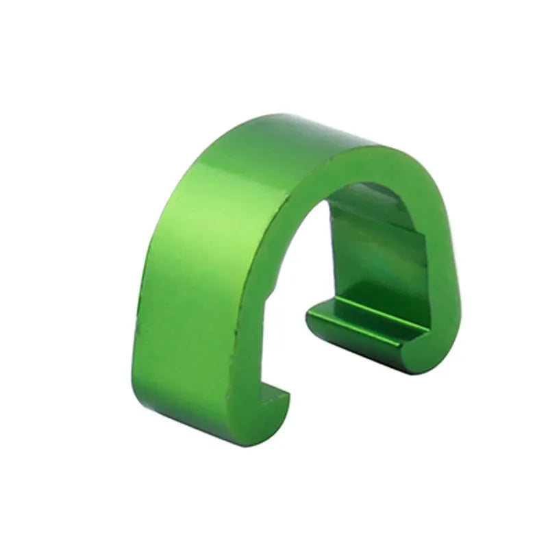 Aluminium alloy C buckle hardware fitting in multiple colours showing dimensions